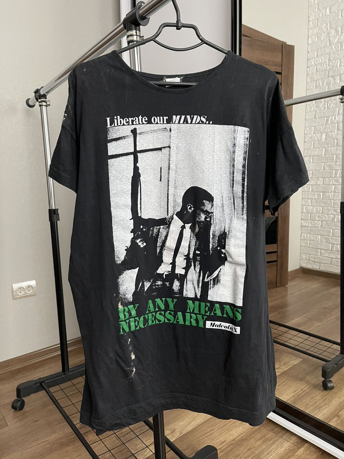 Vintage Malcolm X Liberate Our Minds Vintage Movie T-Shirt Tee 90s Size US XL / EU 56 / 4 - 1 Thumbnail