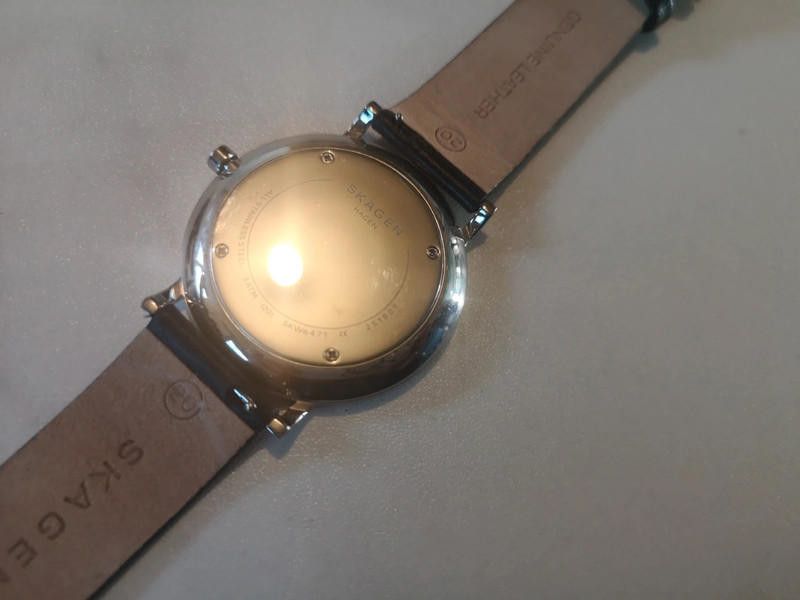 Skagen Skagen black dial leather strap watch Size ONE SIZE - 6 Thumbnail