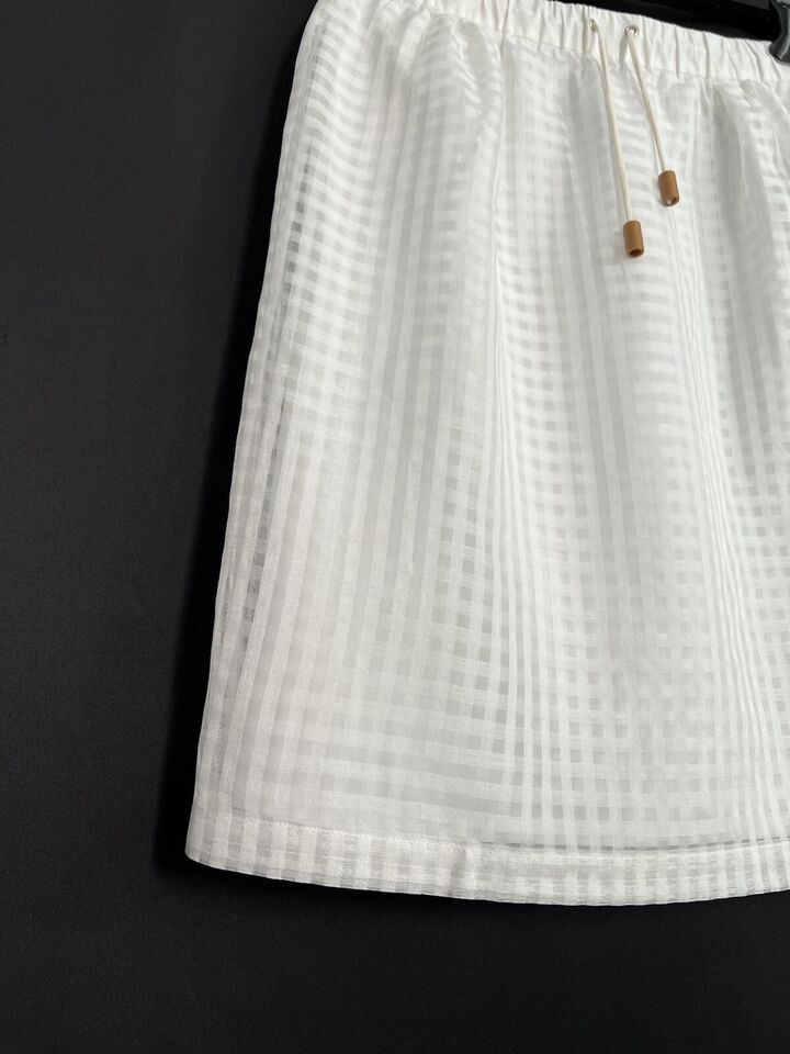 Fabiana Filippi Fabiana Filippi Skirt Cotton/Silk White Size M Size 30" / US 8 / IT 44 - 2 Thumbnail