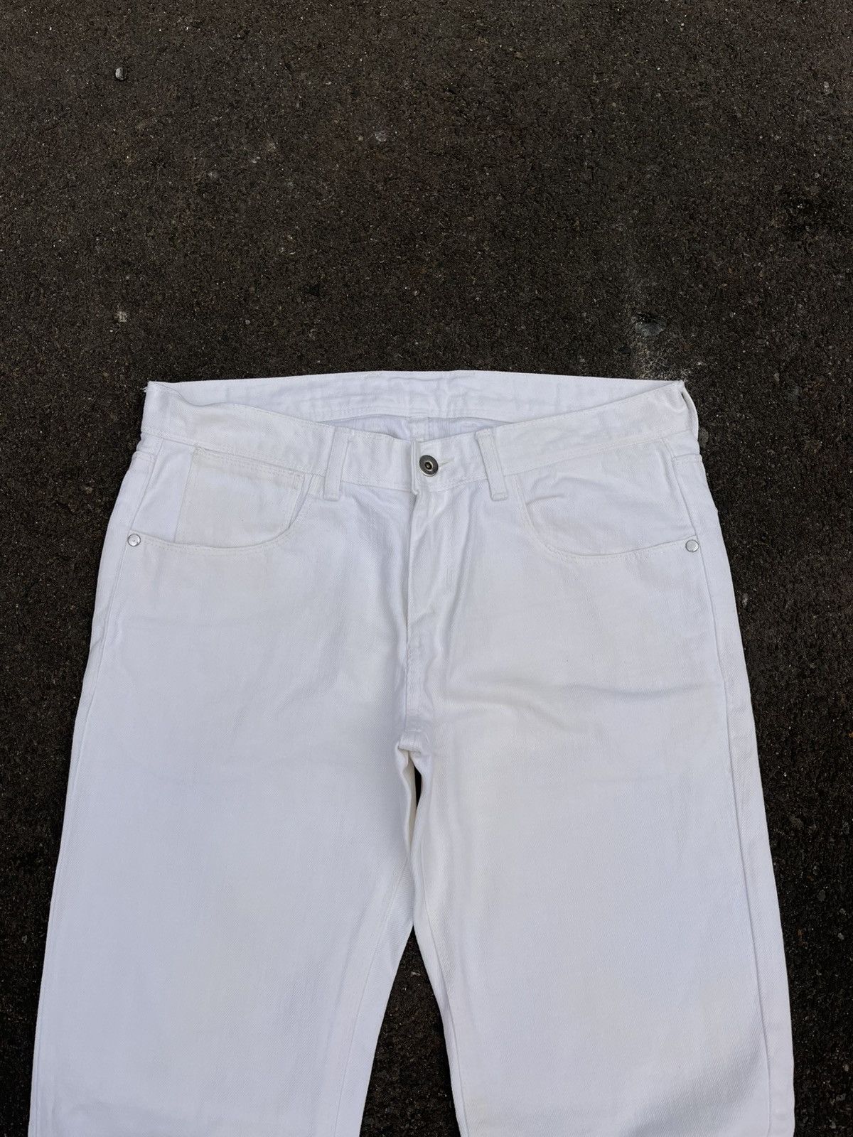 Black Barrett By Neil Barrett Denim Pants White