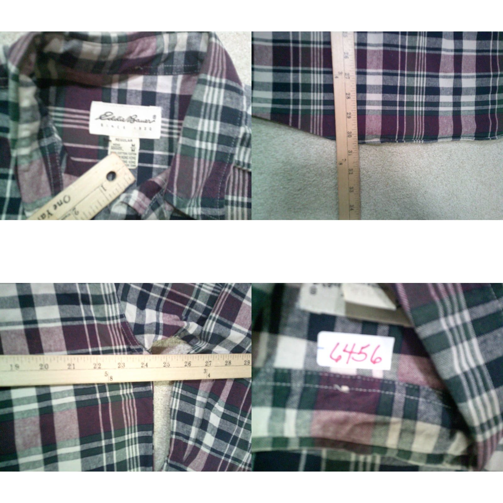 Eddie Bauer VINTAGE Eddie Bauer Button-Up Shirt Mens Medium Maroon Plaid Shirt Mens XL Maroon Plaid 90s Outdoor Casual Men Shirt Size US XL / EU 56 / 4 - 8 Thumbnail