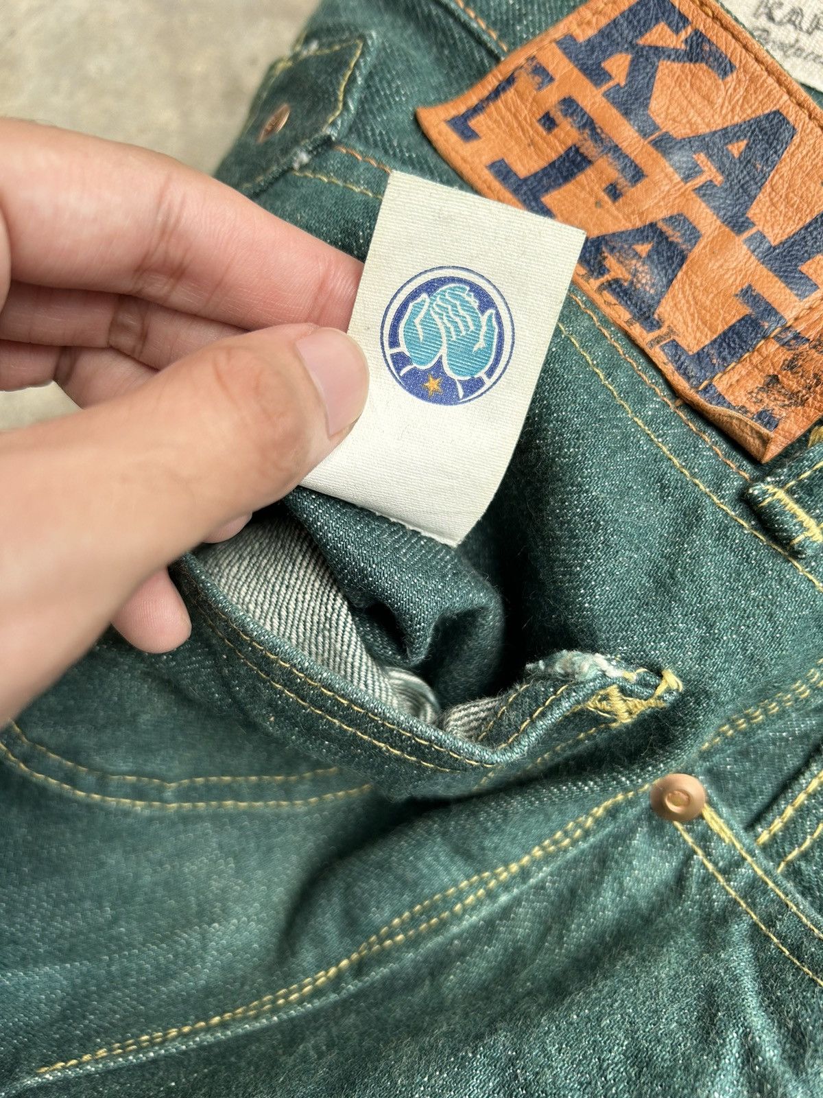 Kapital × Kapital Kountry Flare Kapital Selvedge Buckle Back Kiro Hirata Denim 🎌☠️ Size US 31 - 15 Thumbnail