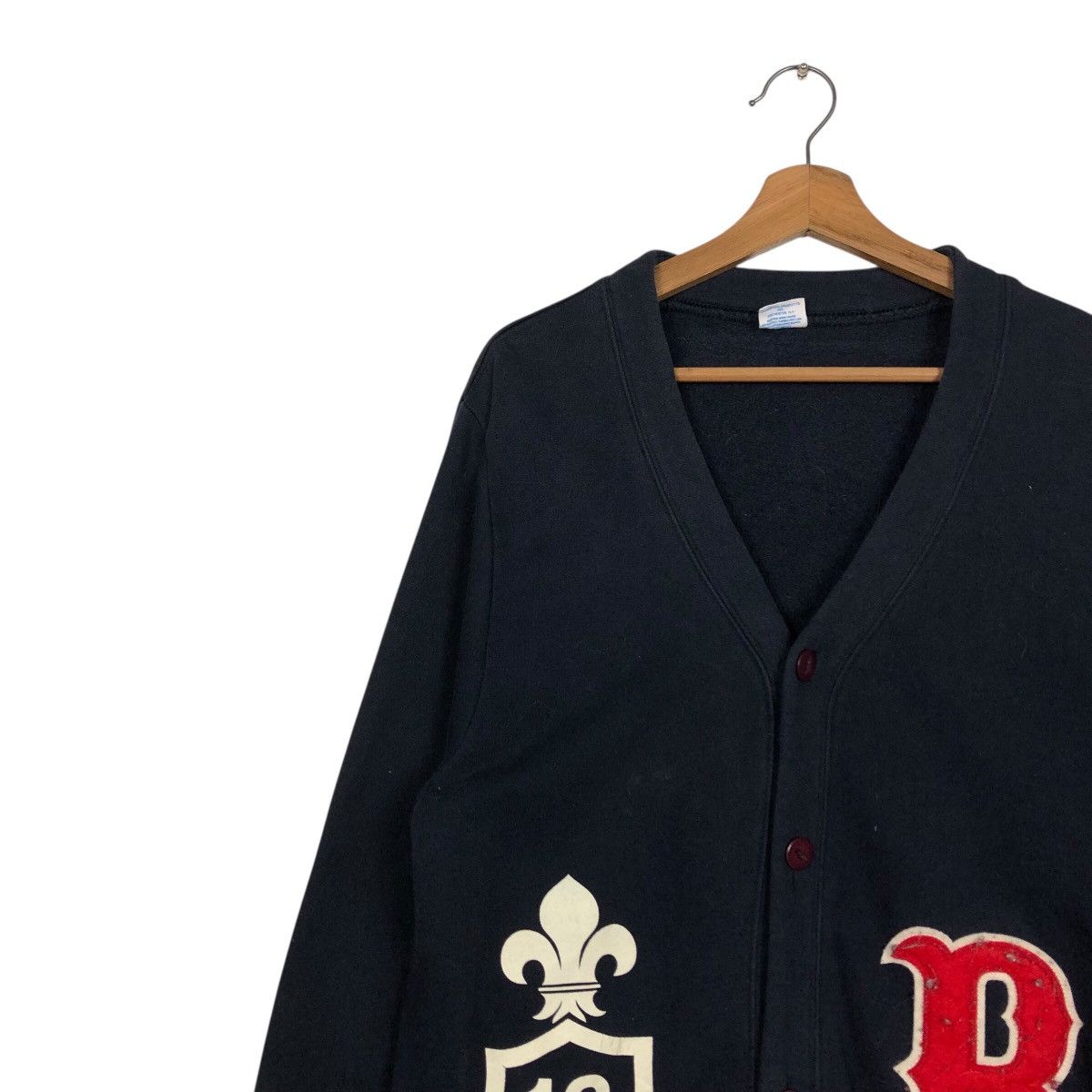 Vintage Champion Collegiate Knit Cardigan Big B Patch Crest Detail Size US L / EU 52-54 / 3 - 8 Thumbnail