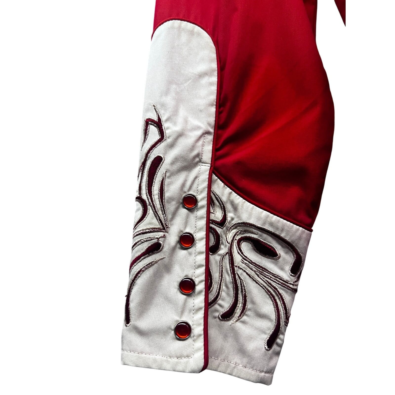 Dragonfly Dragonfly Rockabilly Cowboy Western Red Pearl Snap Shirt M Size US M / EU 48-50 / 2 - 8 Thumbnail