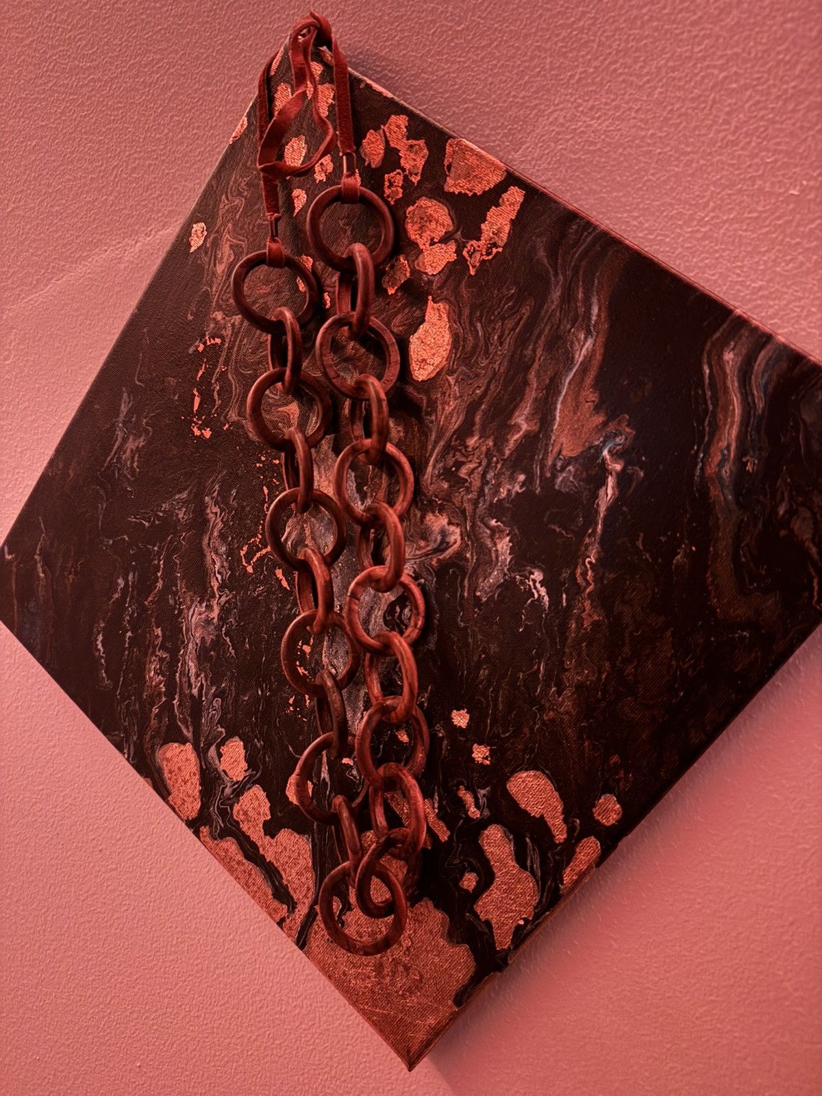 Vintage Vintage Wooden Link Chain Necklace Size ONE SIZE - 1 Thumbnail