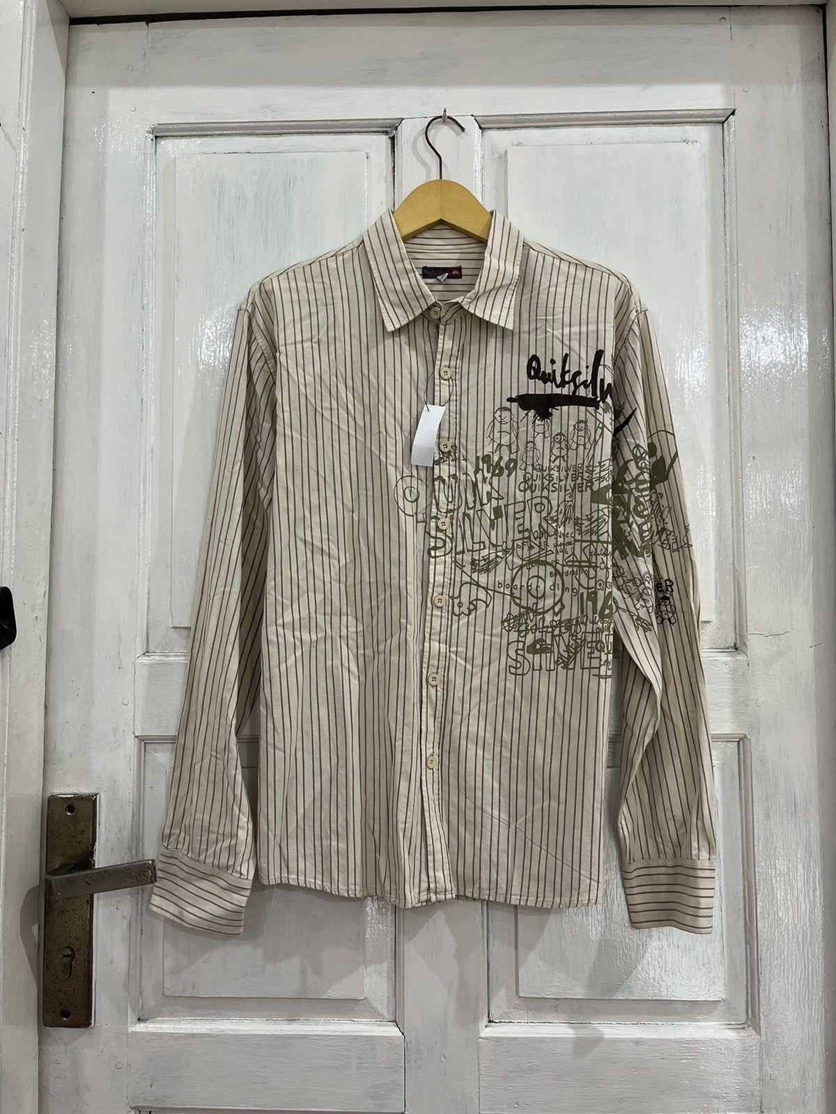 Quiksilver Vintage Quiksilver Stripe 1960 Button Up Shirt Size US L / EU 52-54 / 3 - 1 Thumbnail