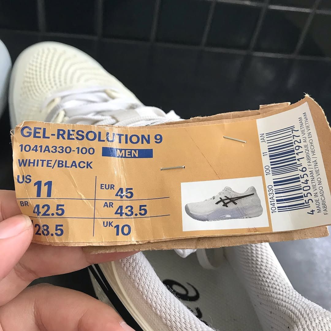 Asics Asics Gel Lite Resolution 9 White/Black Men’s Shoes Size 45 Size US 11.5 / EU 44-45 - 8 Thumbnail