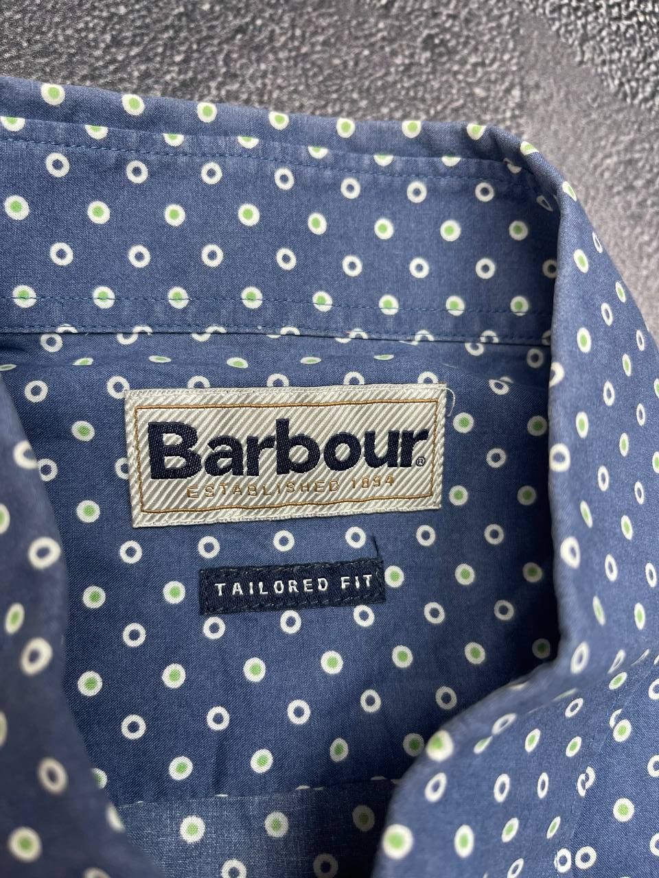 Barbour Barbour Mens Blue Tailored Polka Dot Short Sleeve Shirt Size US M / EU 48-50 / 2 - 3 Thumbnail