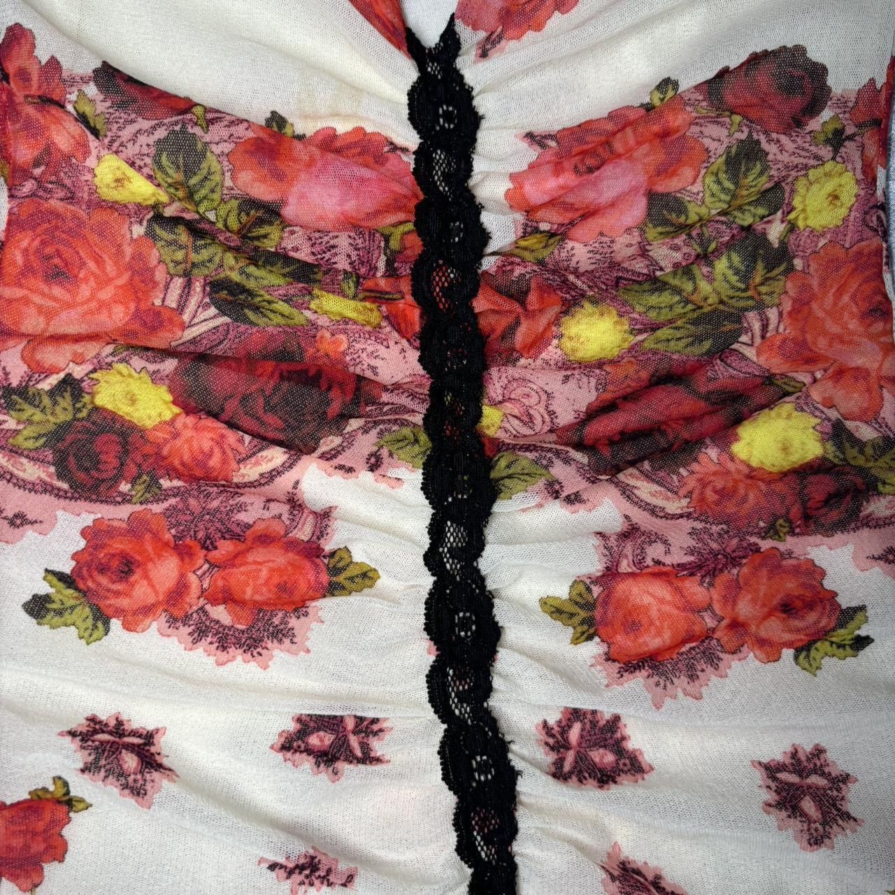 Jean Paul Gaultier JPG Mesh Floral Top Size S / US 4 / IT 40 - 4 Thumbnail
