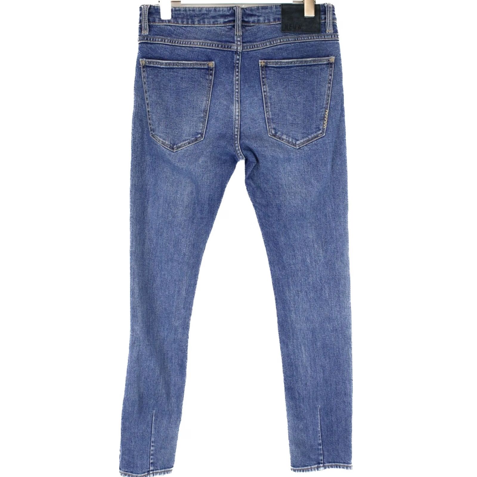 Vintage NEUW Hell Skinny Jeans Men's W31 L32 Button Fly Whiskers Denim Blue Size US 31 - 2 Thumbnail