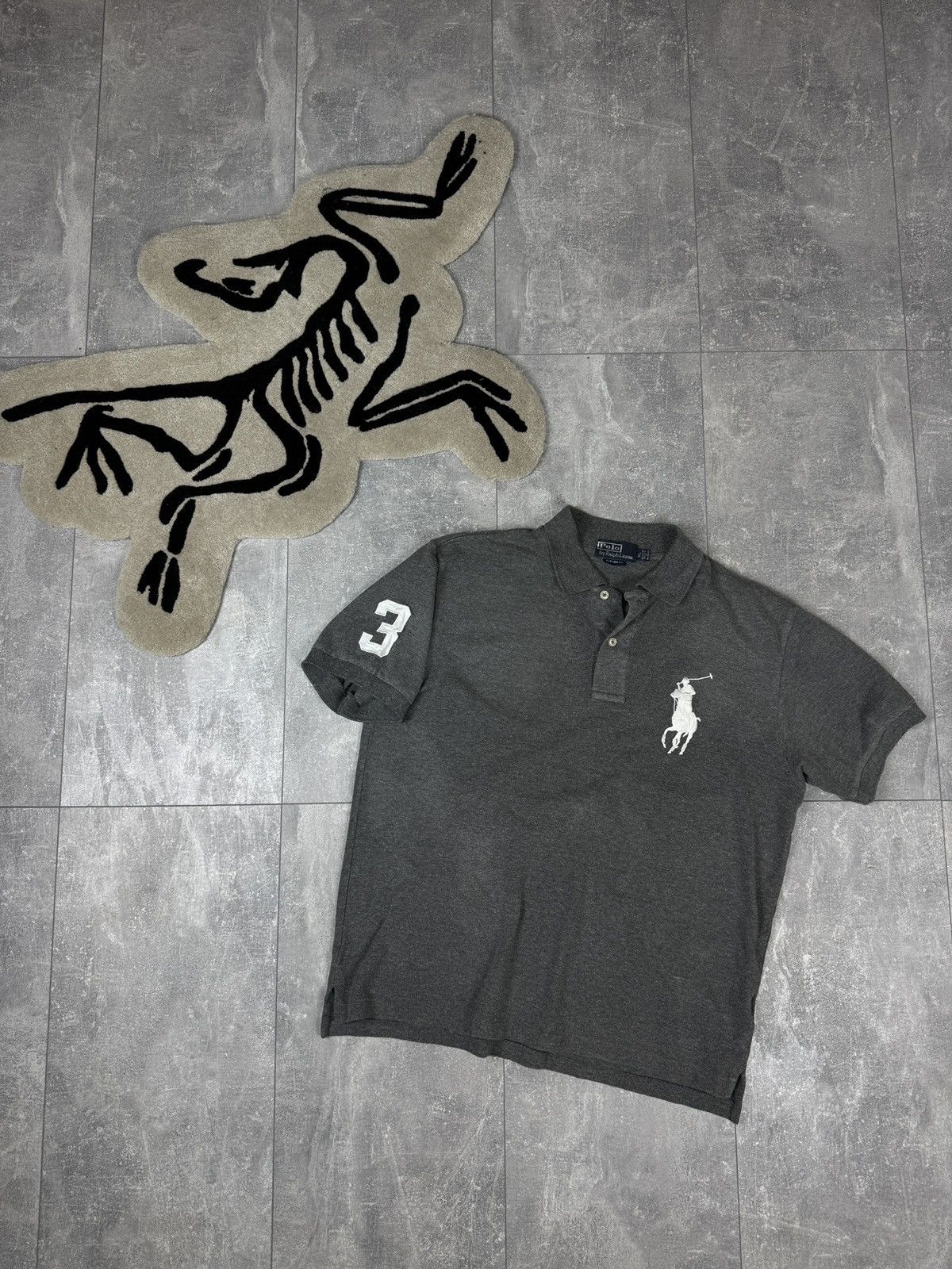 Polo Ralph Lauren × Vintage Mens Vintage Polo Ralph Lauren polos 3 grey T-shirt tee Size US XL / EU 56 / 4 - 1 Thumbnail