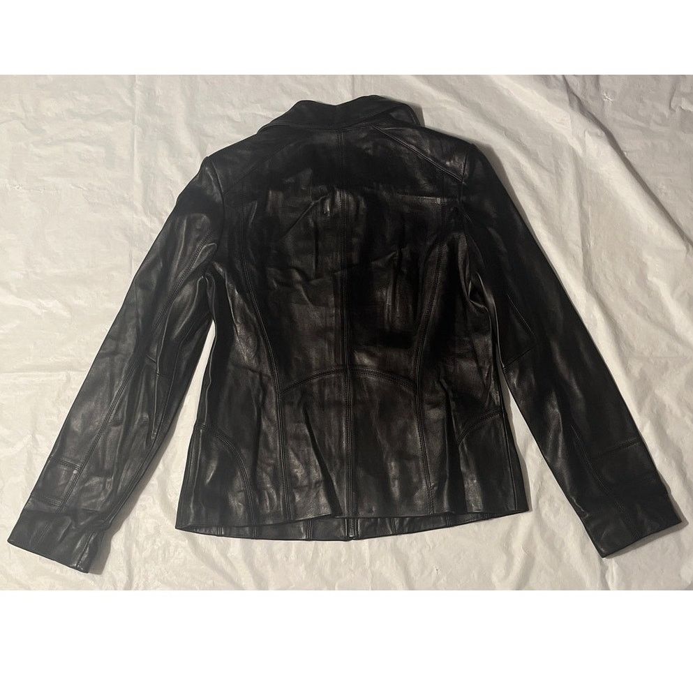Other Black Leather Zip Front Jacket Sz. M - Sample first fit Size M / US 6-8 / IT 42-44 - 2 Thumbnail