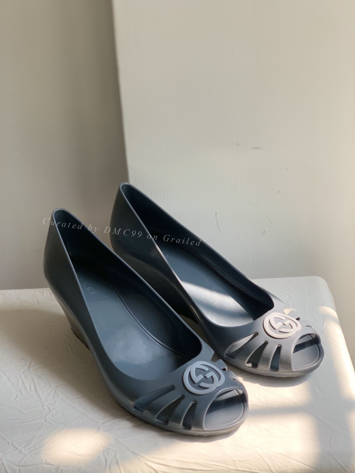 Gucci Gucci Vintage Peep-Toe Jelly Shoes Size US 7 / IT 37 - 1 Thumbnail