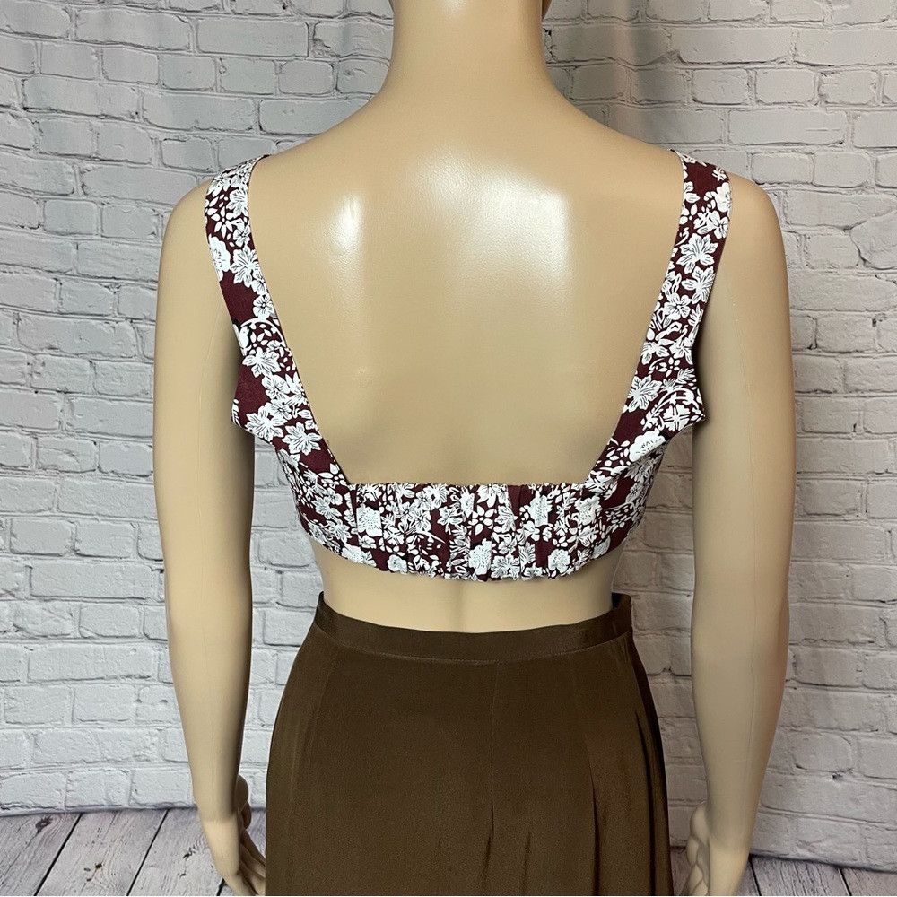 Zara New Zara Floral Cotton Cropped Buckle Top Size S Size S / US 4 / IT 40 - 4 Thumbnail