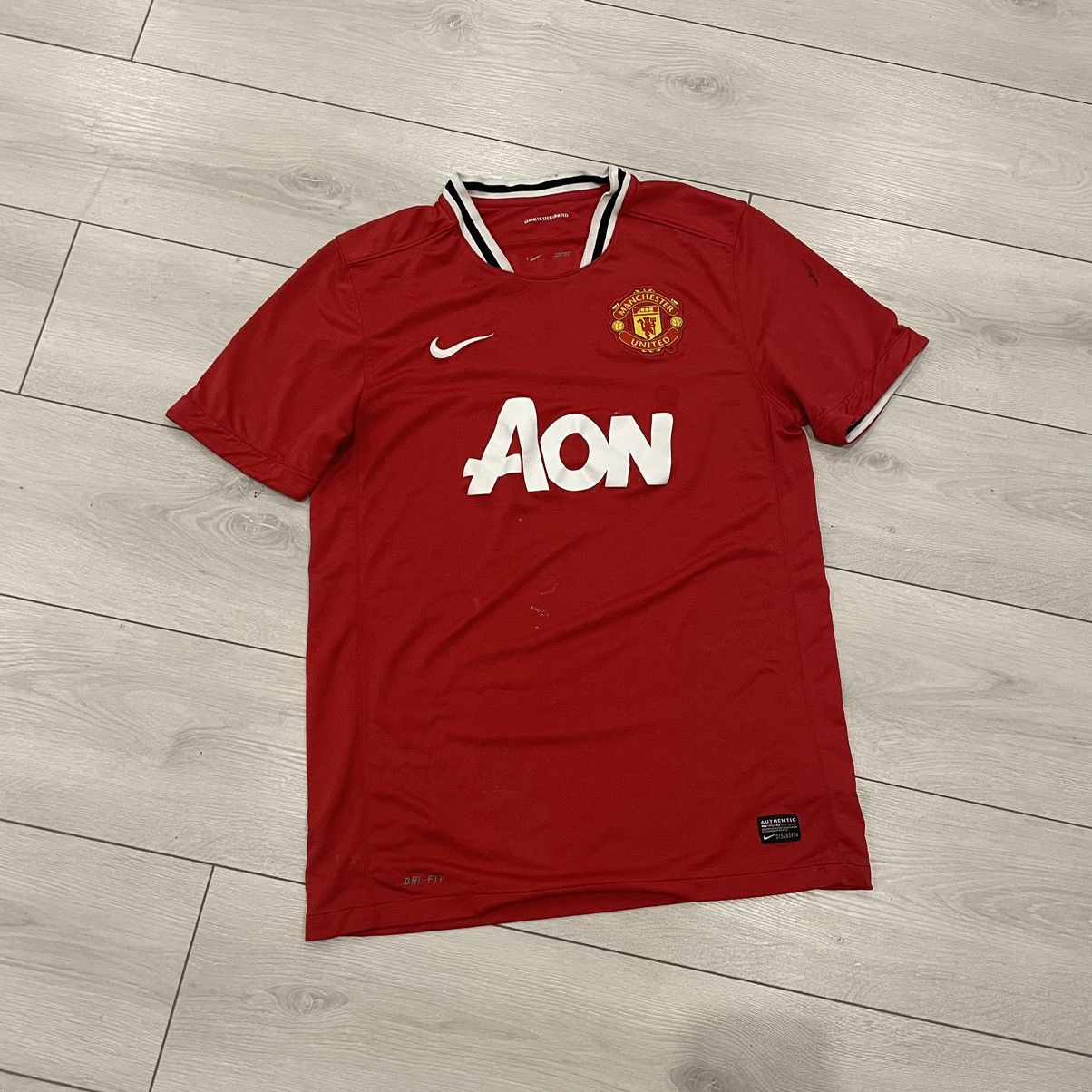 Nike Nike AON MANCHESTER UNITED shirt jersey tee RED MATCH WORN Size US L / EU 52-54 / 3 - 1 Thumbnail