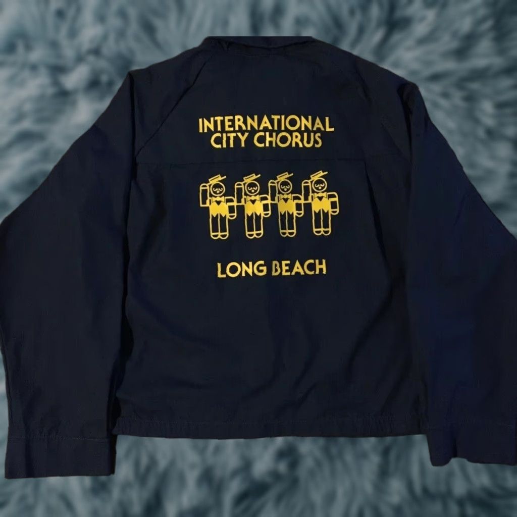 Vintage VINTAGE Barbershop Harmony Society Jacket Shirt Jacket 46 USA Blue Striped Bomber 80s 70s Punk Rock Biker Racing Mens Size US S / EU 44-46 / 1 - 1 Thumbnail