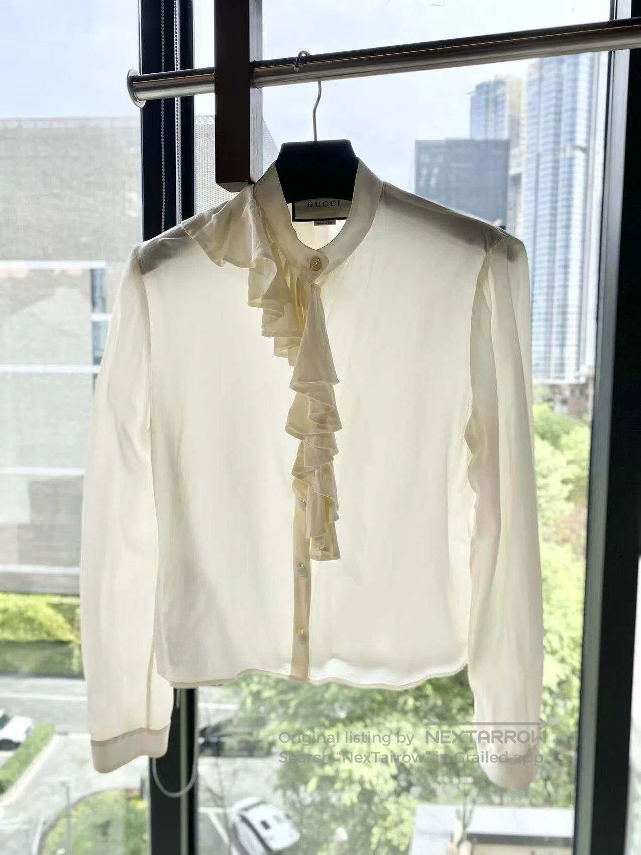 Gucci Guicci Double G gold buttoned shirt| Size XS / US 0-2 / IT 36-38 - 2 Thumbnail