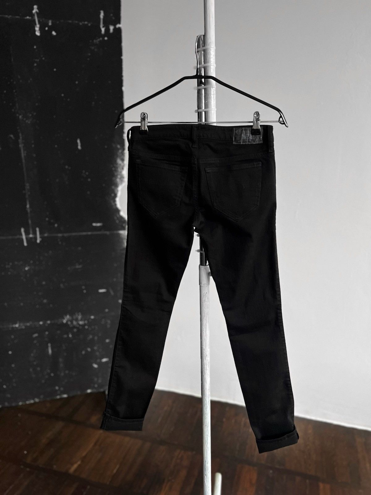 Designer × Diesel Diesel Wmns Skinzee-Low R41F1 Super Slim Skinny Black Jeans Size 28" / US 6 / IT 42 - 6 Thumbnail