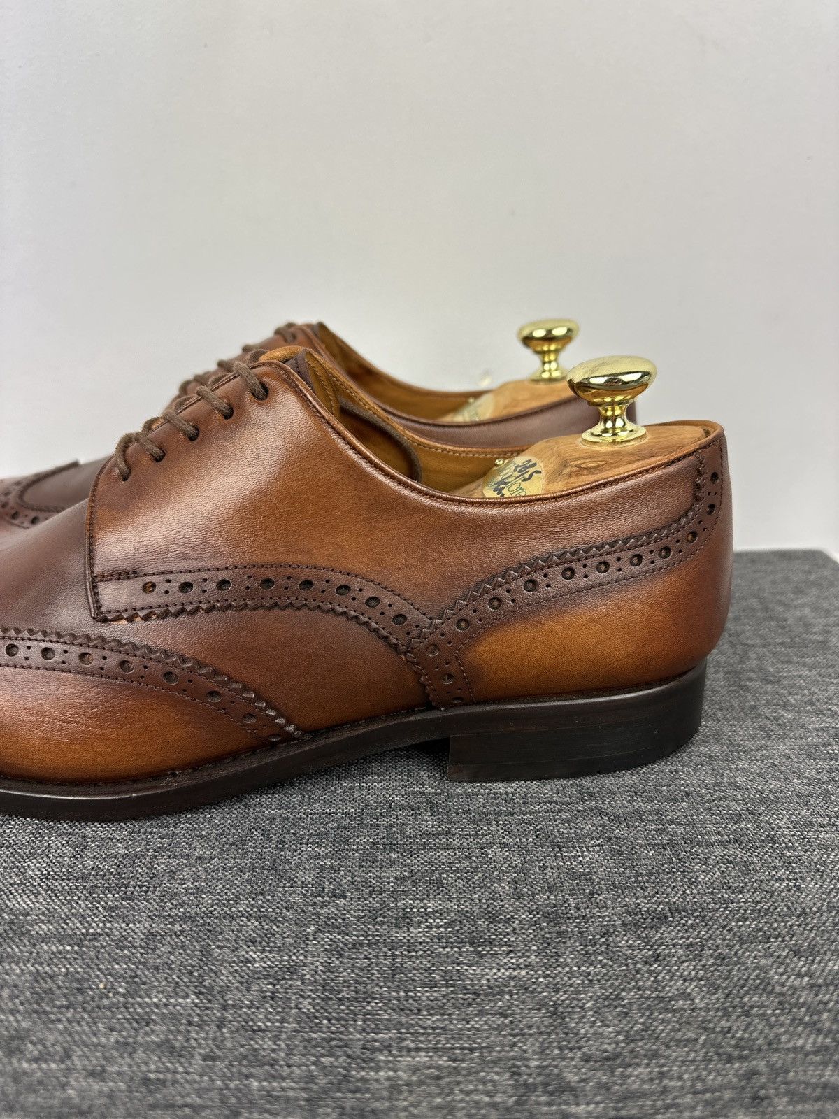 Other Jim Corbett Leather Wingtip Brogue Derby Dress Shoes Brown Size US 10 / EU 43 - 7 Thumbnail