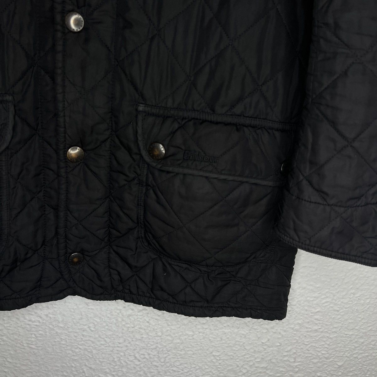 Barbour × Designer × Vintage Barbour Black Quilted Jacket Barnes Parka Coat Logo Size US M / EU 48-50 / 2 - 4 Thumbnail