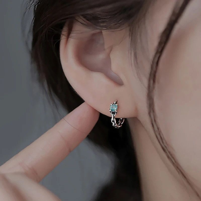 Jewelry × Vintage Blue Zircons Earrings Size ONE SIZE - 3 Thumbnail
