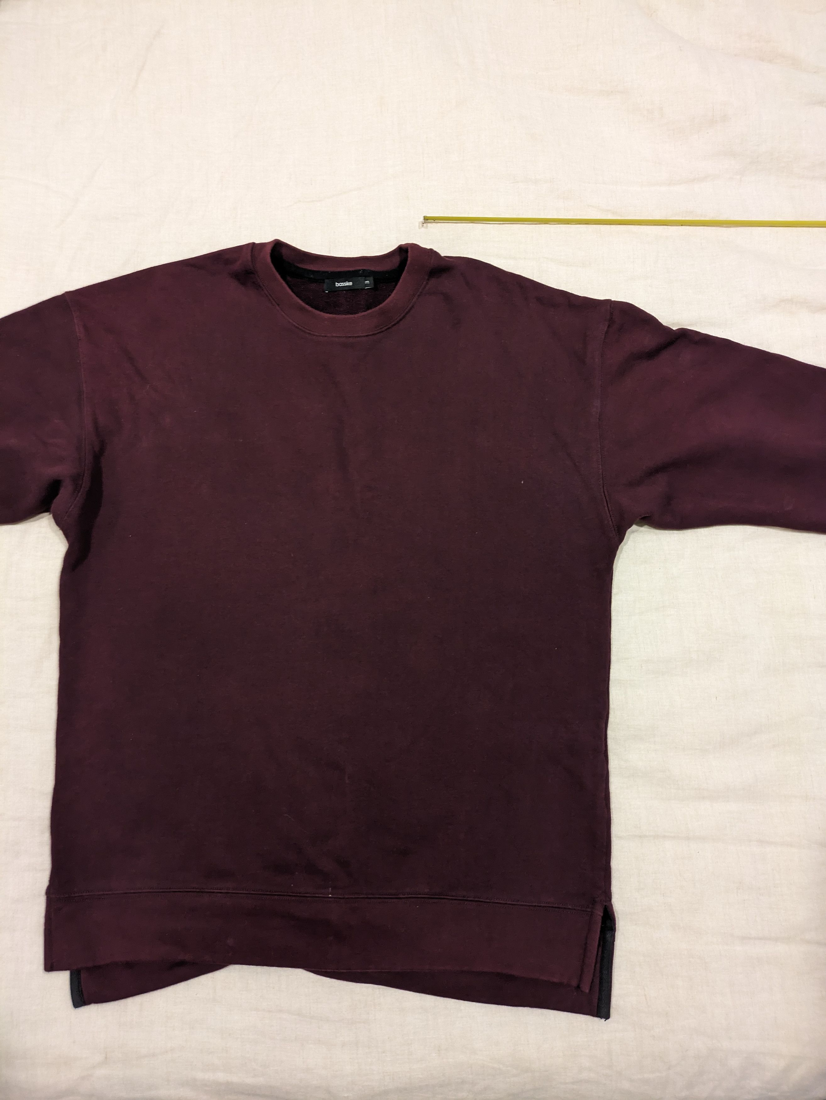 image of Bassike Crewneck Sweatshirt in Maroon, Men's (Size Medium)
