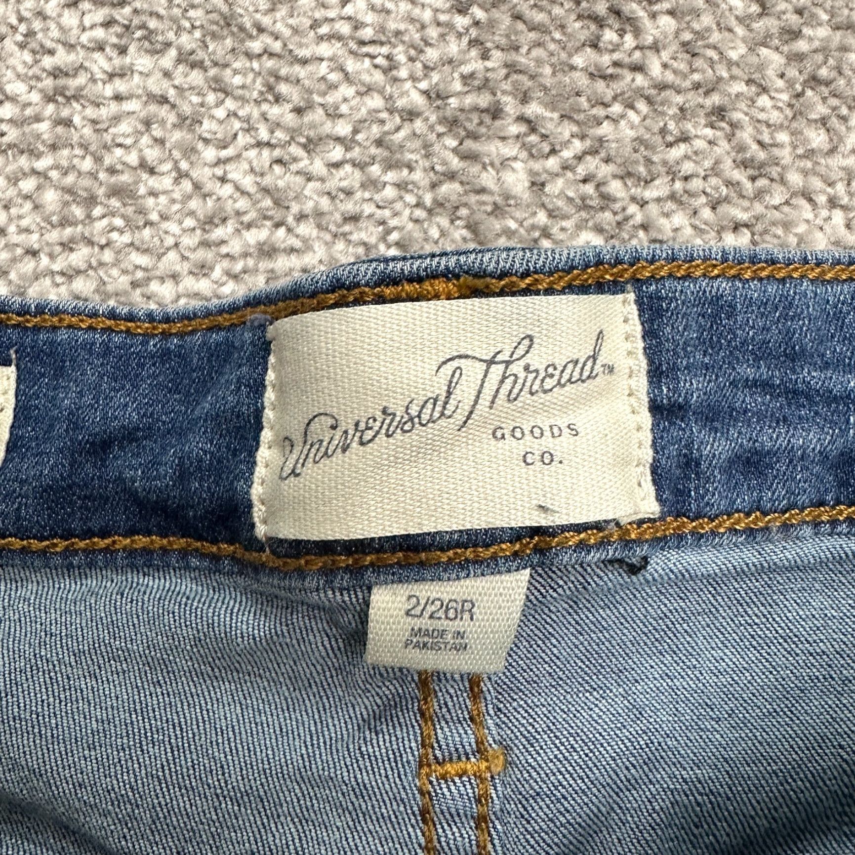 Vintage Universal Thread High Rise Skinny Denim Jeans Women 2/26R Blue Medium Wash 26x26 Size 26" / US 2 / IT 38 - 7 Thumbnail