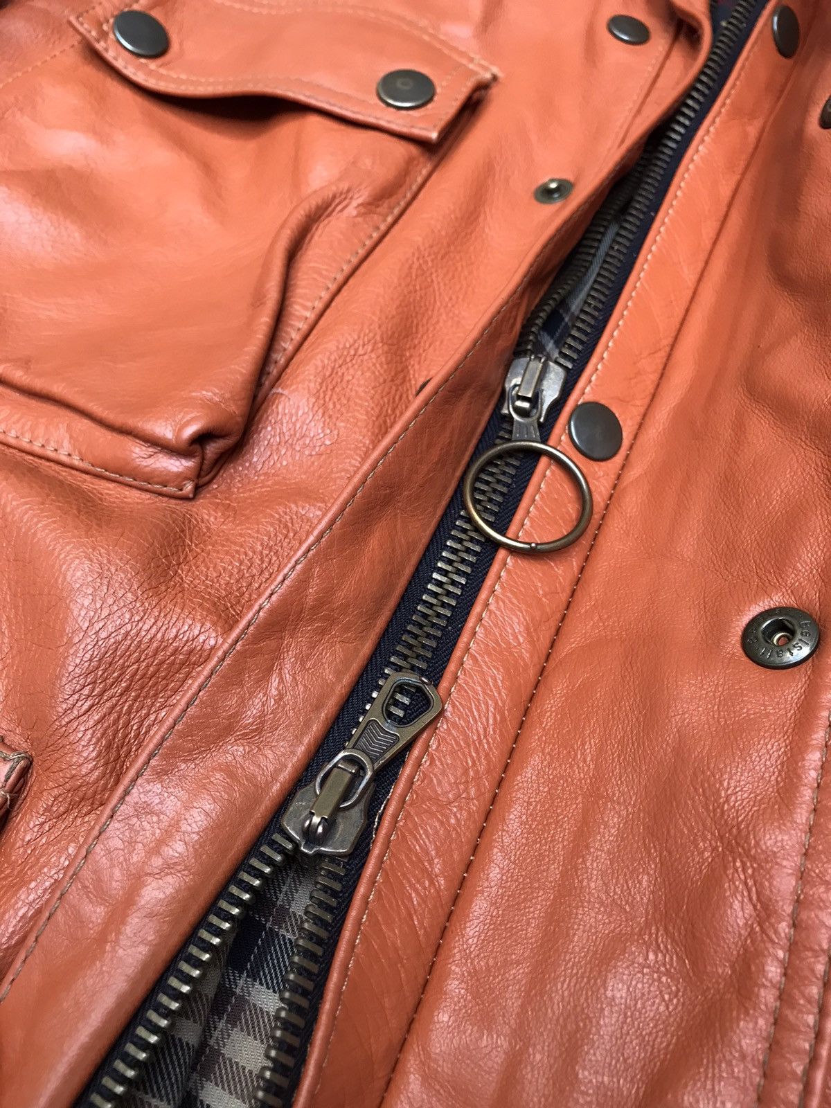 Belstaff BELSTAFF THICK FULL GRAIN VEG TANNED LEATHER JACKET Size US S / EU 44-46 / 1 - 12 Thumbnail
