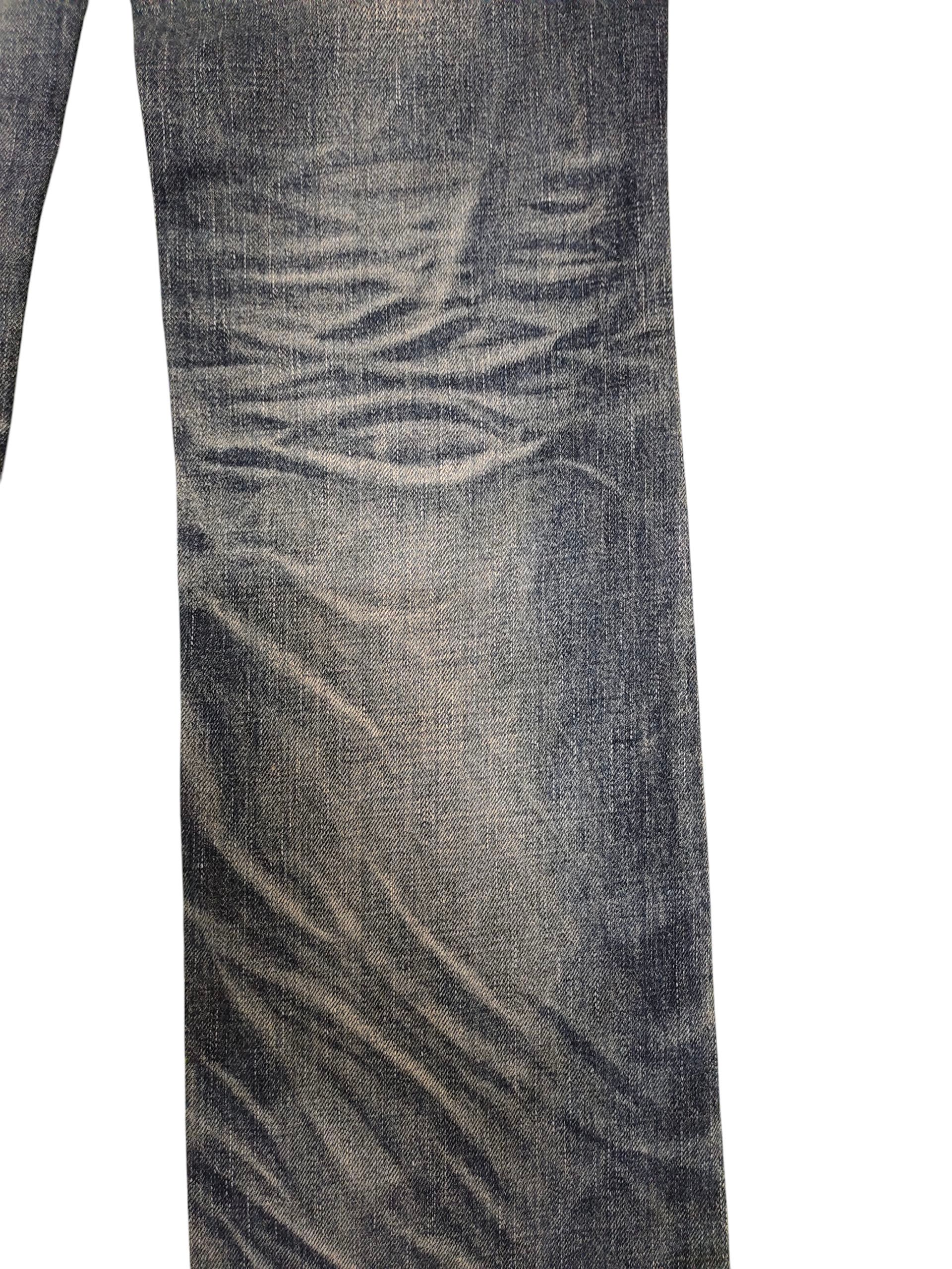 Kapital 2000s Yoshitomo Nara Lolita Studded Clawmark Distress Jeans Size US 29 - 3 Thumbnail