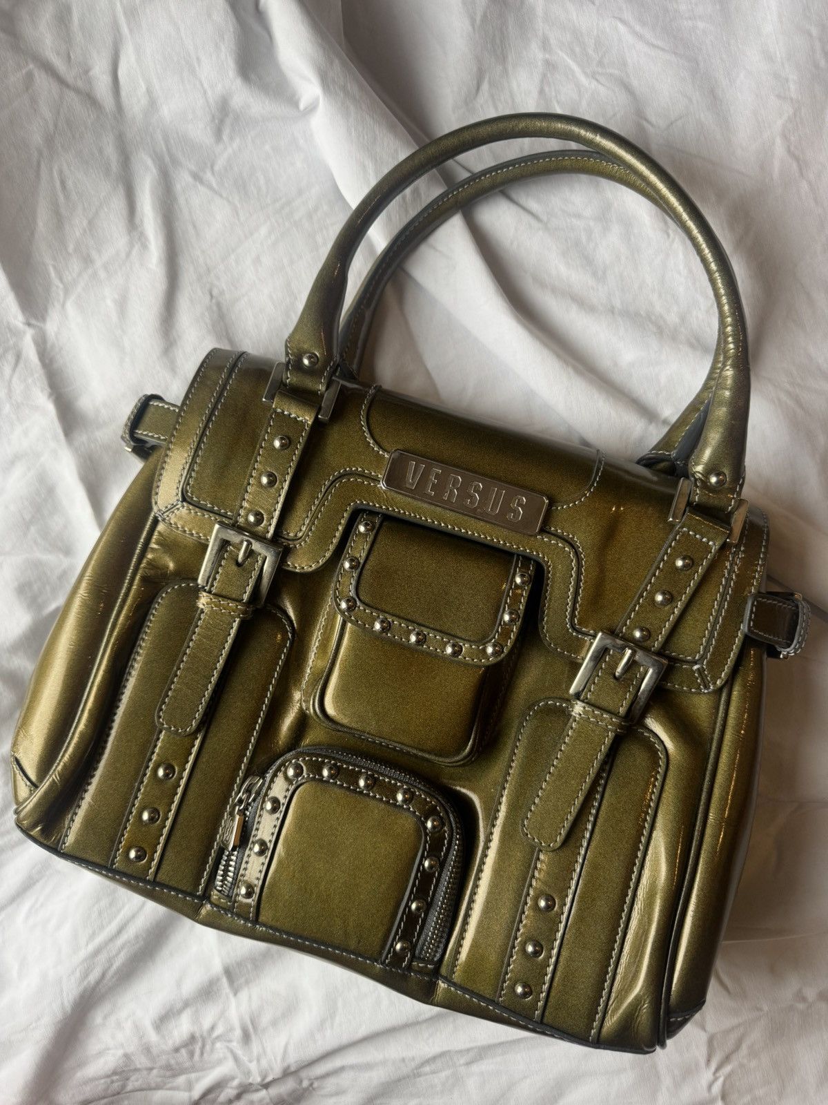 Versus Versace Versace Versus military bag in olive green Size ONE SIZE - 14 Thumbnail