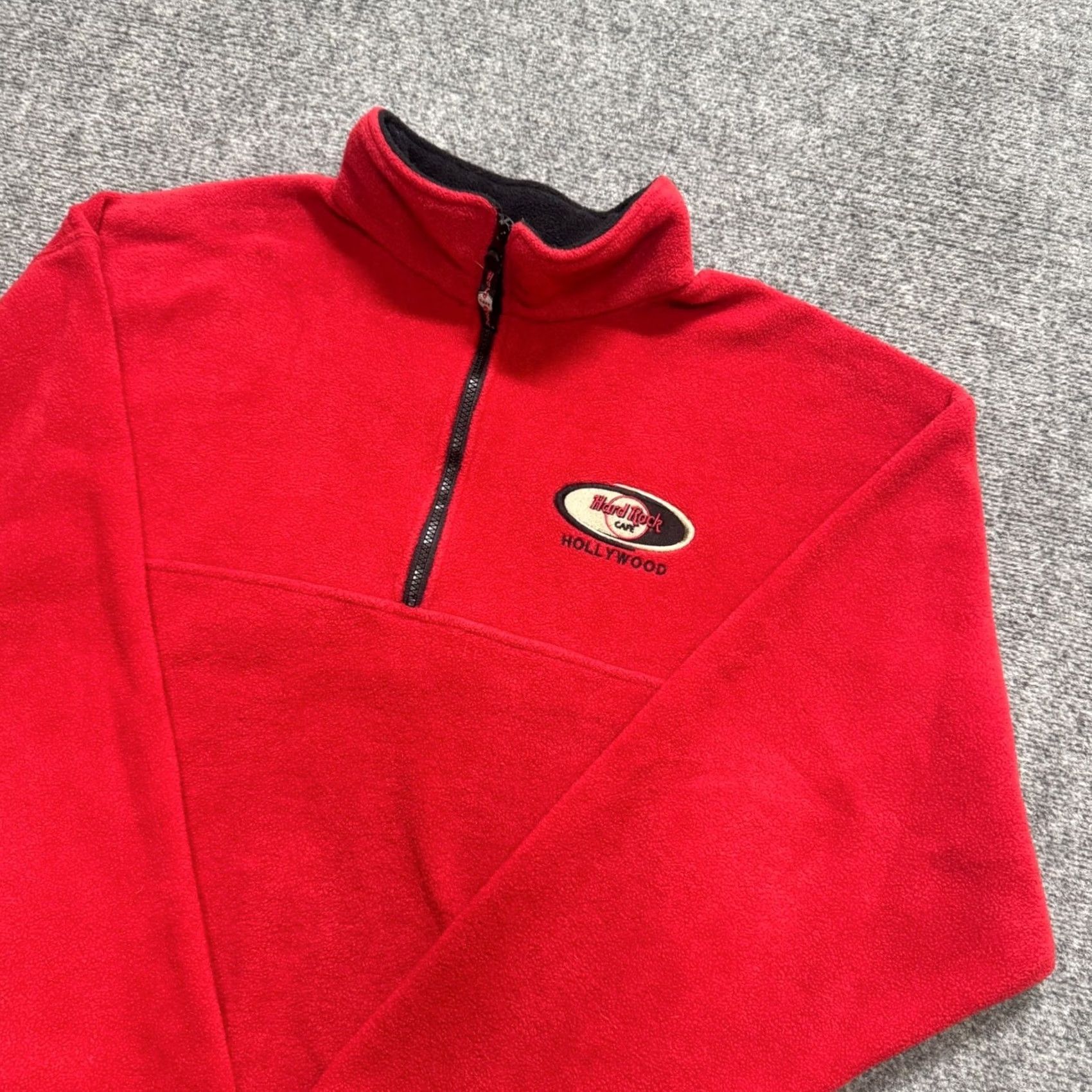 Hard Rock Cafe Hard Rock Cafe Sweatshirt Quarter Zip Pullover Red XL Men Fleece Distressed Hangar Ready Shoes? Size US XL / EU 56 / 4 - 2 Thumbnail