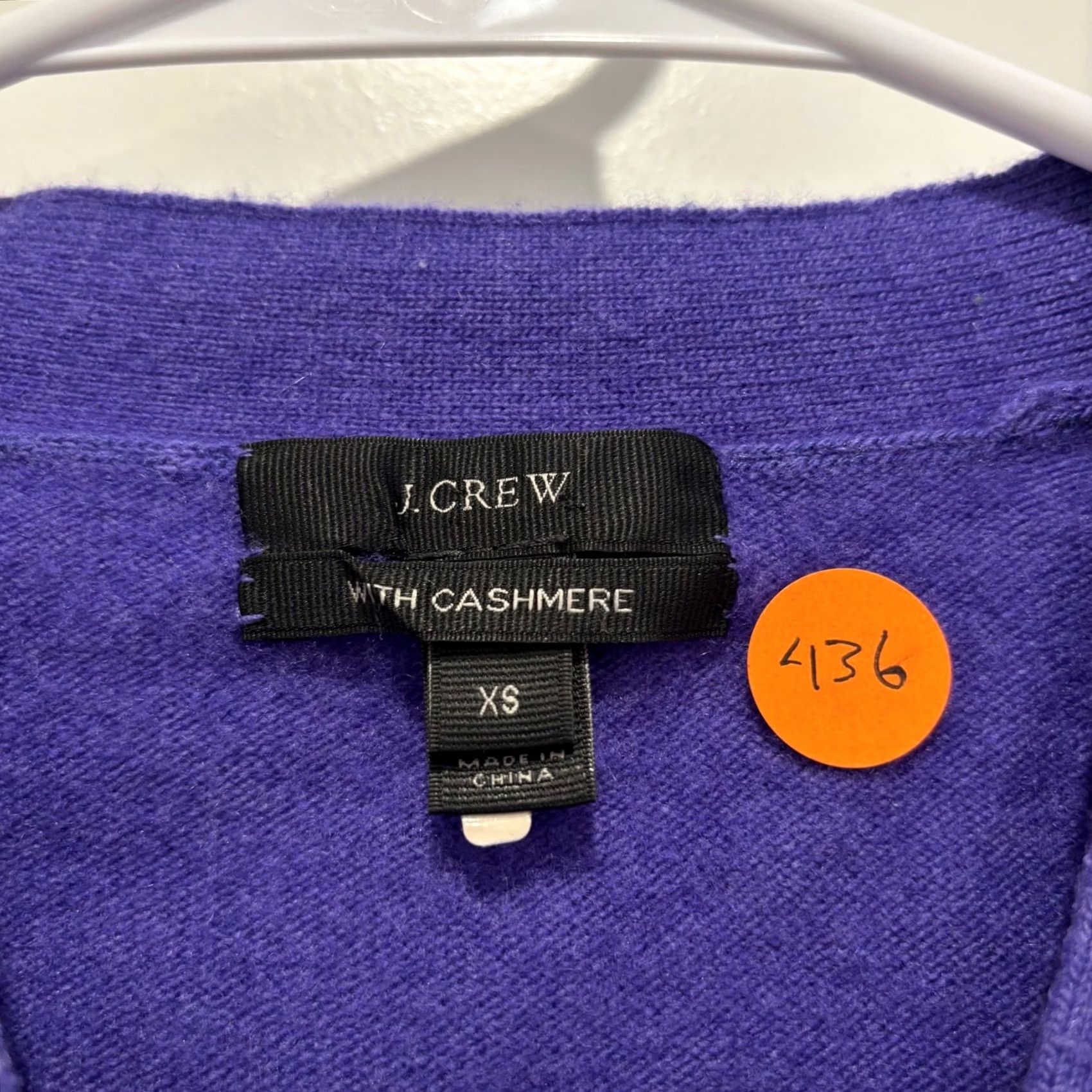 J.Crew J.Crew Cardigan Sweater XS Purple V-Neck Button Front Knit Top Women Size XS / US 0-2 / IT 36-38 - 2 Thumbnail