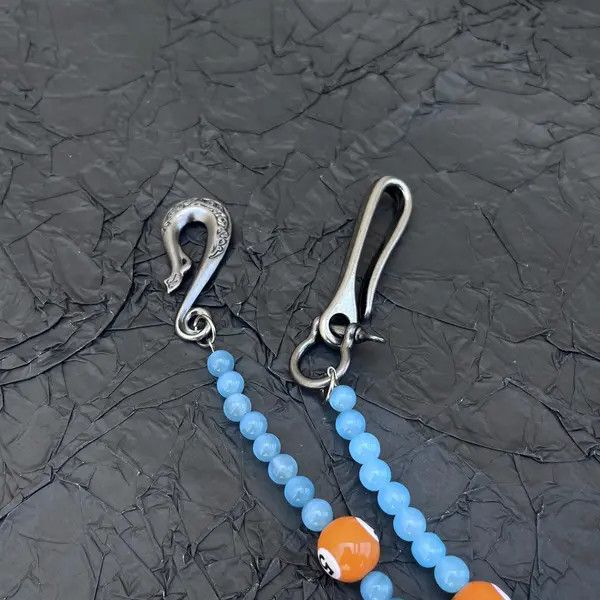 Jewelry 8 Ball Blue Long Wallet Chain, Pants Chain Size ONE SIZE - 4 Thumbnail