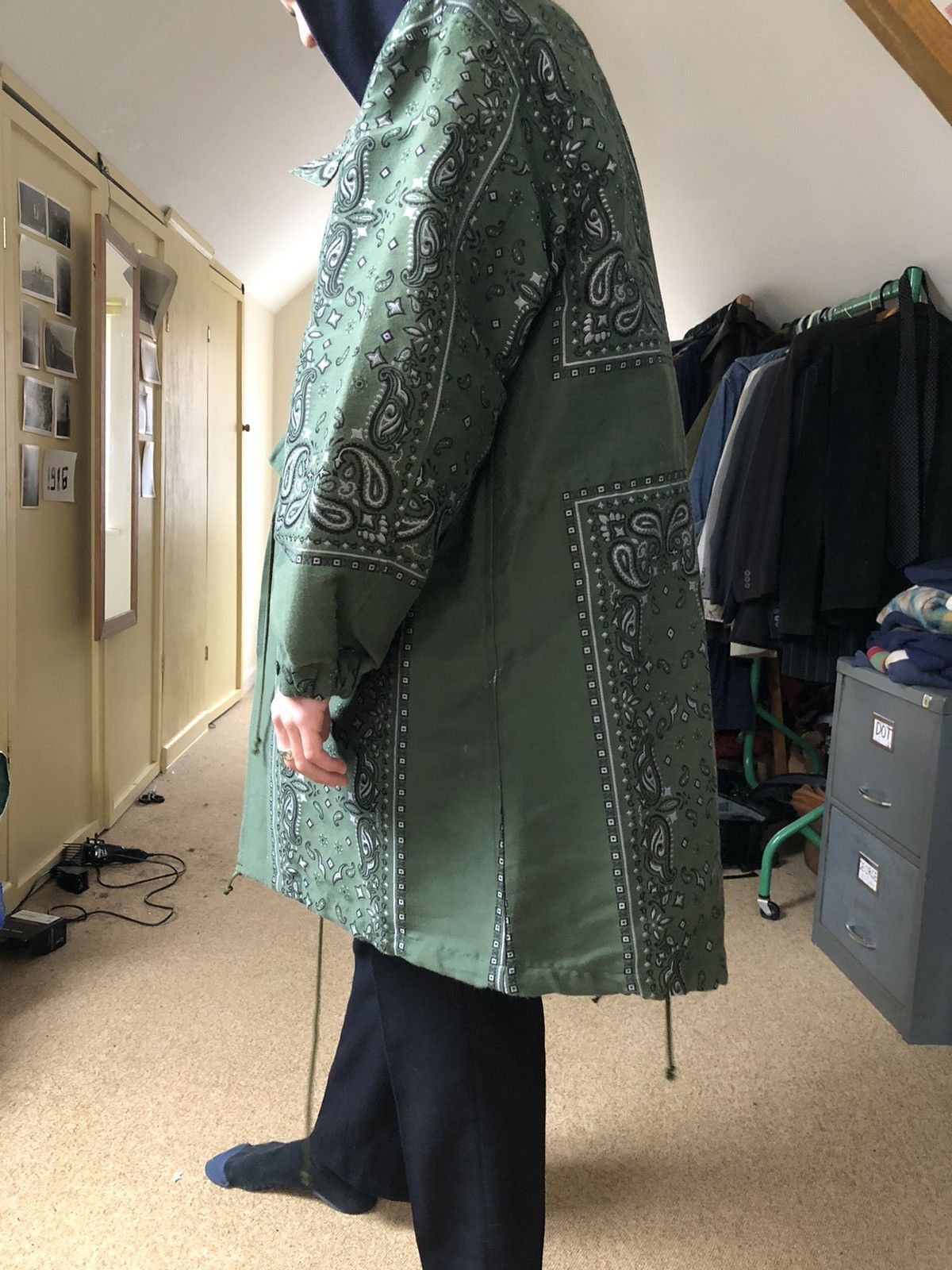 2022／　TOGA VIRILIS Paisley Jacquard Coat Toga Virilis Archives Paisley Jacquard Coat (Green)