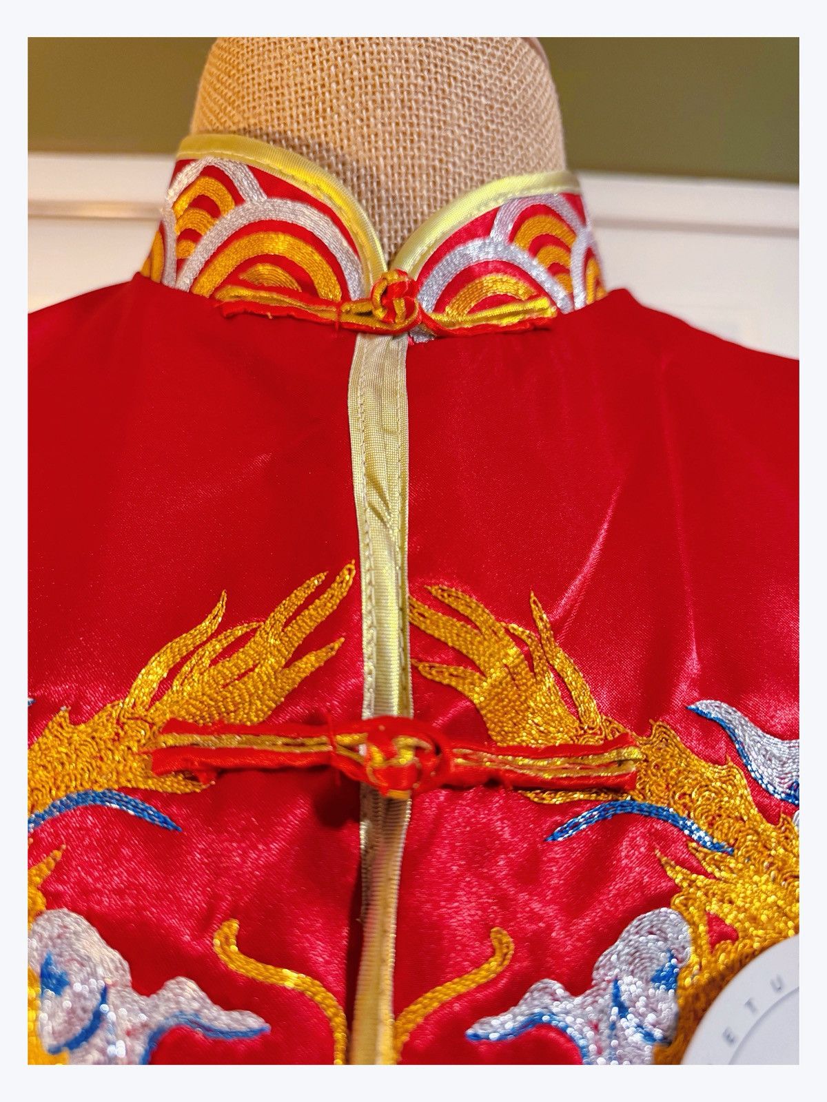Other Men’s Traditional Chinese Wedding Outfit – Red & Gold Dragon Size 38L - 5 Thumbnail