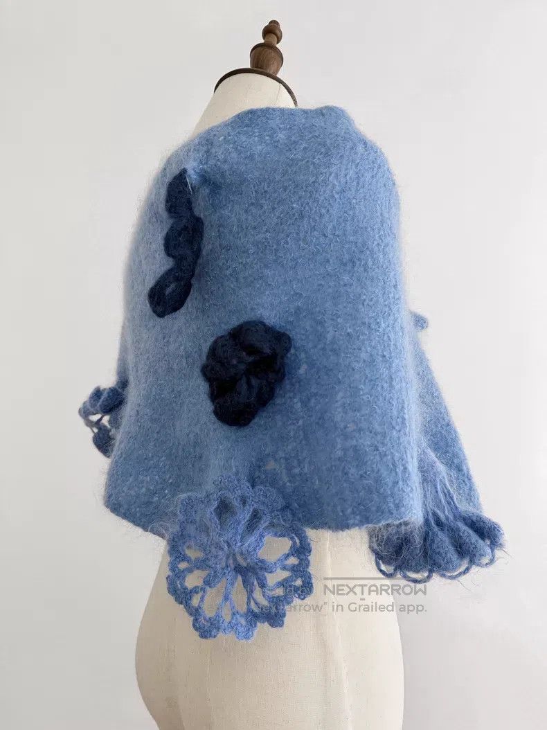 Comme des Garcons Comme des Garcons size F Navy Blue Wool Shawl Size XS / US 0-2 / IT 36-38 - 7 Thumbnail