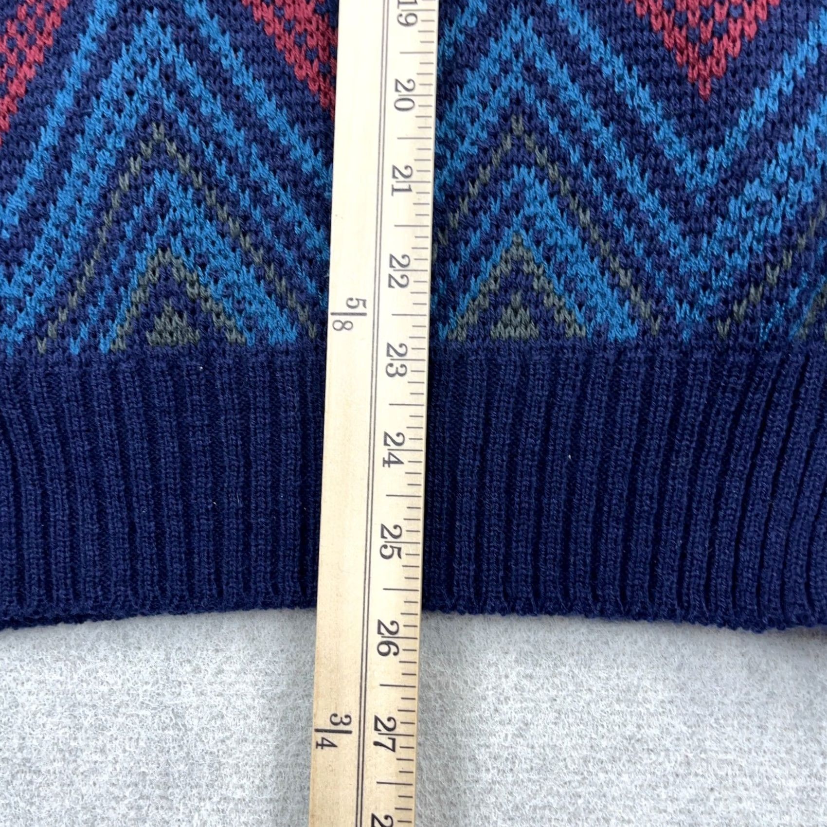 Vintage VINTAGE Grandpa Sweater Mens XL Blue Geometric Crewneck 80s 90s Cosby Hip Hop Retro Streetwear Size US XL / EU 56 / 4 - 5 Thumbnail
