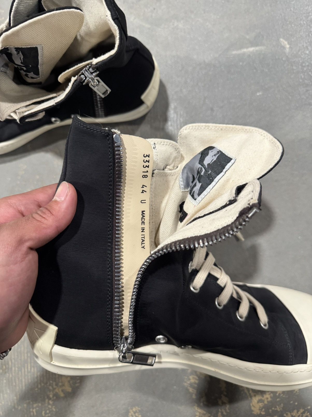 Rick Owens Rick Owens Darkshadow ramones hightop nylon Size US 11 / EU 44 - 9 Thumbnail
