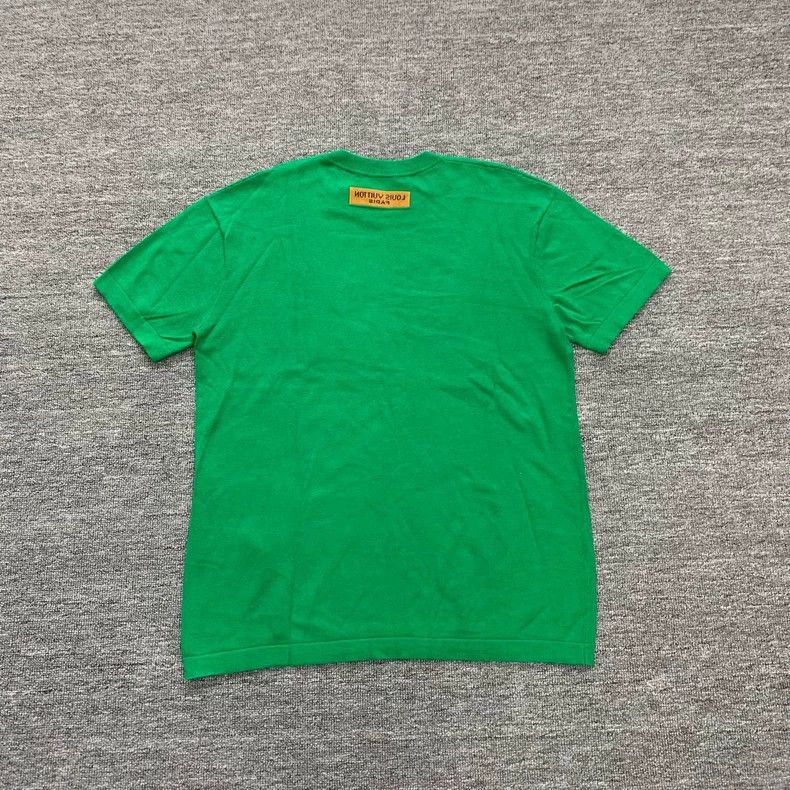 Louis Vuitton LOUIS VUITTON Green slogan knit short sleeves Size US S / EU 44-46 / 1 - 2 Thumbnail