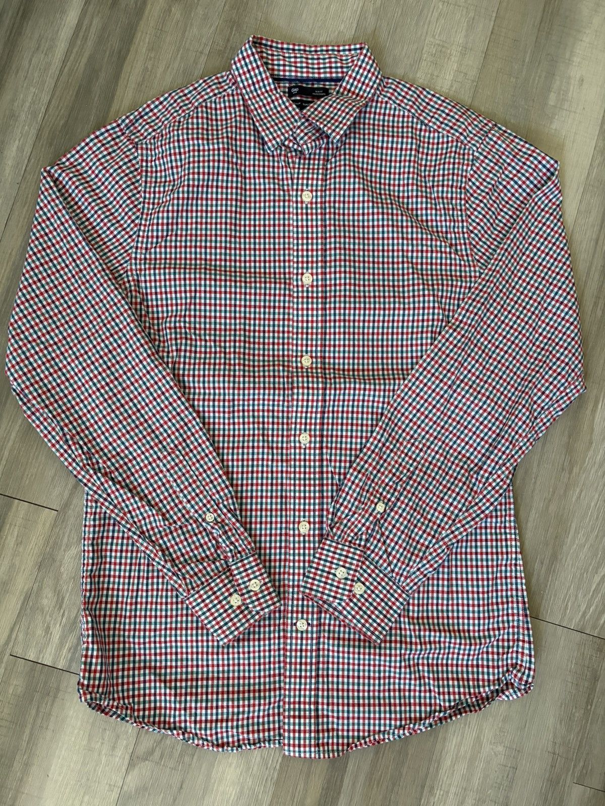 Gap GAP Multicolor Long Sleeve Slim Fit Button Up Size US M / EU 48-50 / 2 - 1 Thumbnail