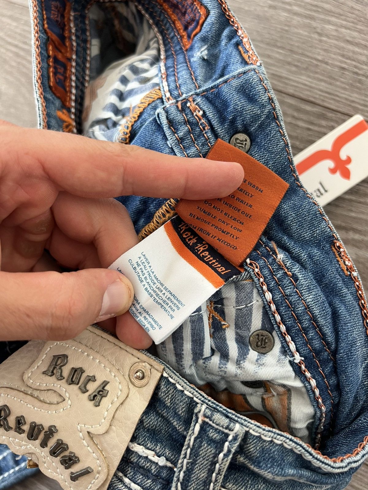 Rock Revival ‼️New Rock Revival Made in USA RRP:210€ Selvage Jeans Size US 28 / EU 44 - 20 Thumbnail