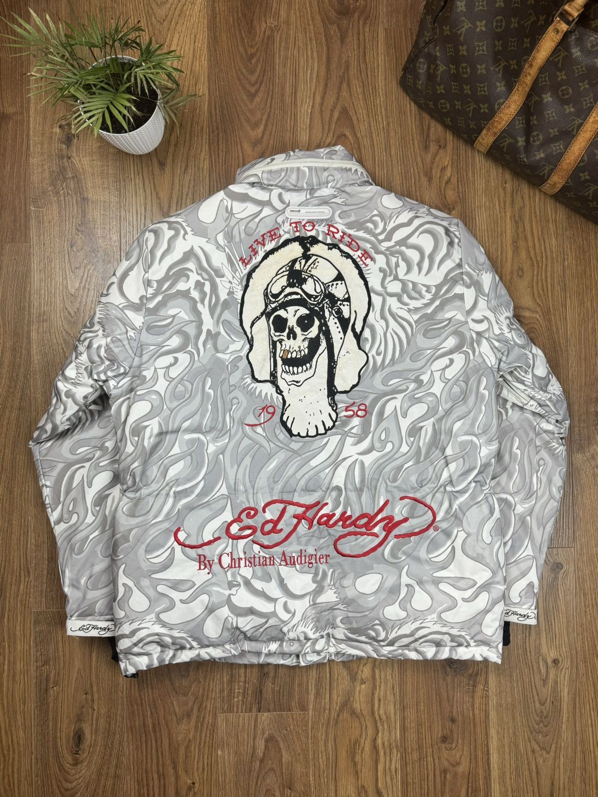 Ed Hardy Winter ski down jacket Ed Hardy Recco original outdoors item Size US XL / EU 56 / 4 - 1 Thumbnail