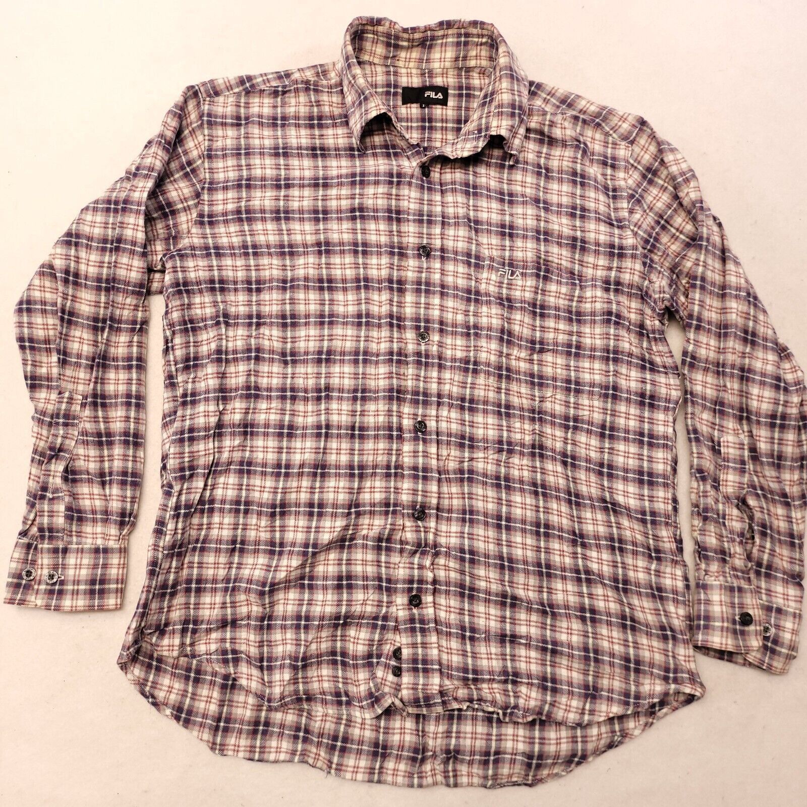 Fila Fila Tartan Flannel Shirt Mens Size Large L Blue White Size US L / EU 52-54 / 3 - 2 Thumbnail
