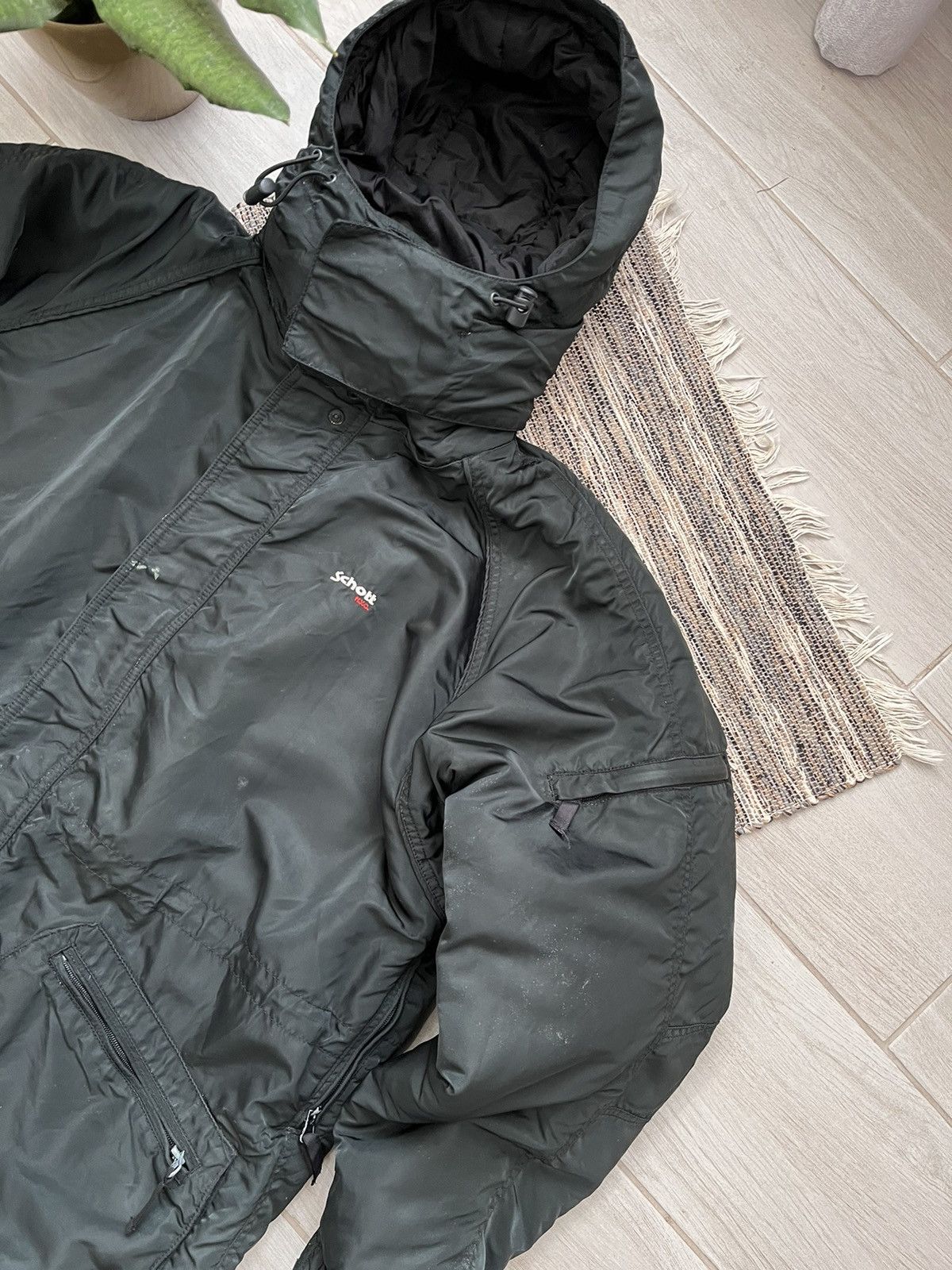Schott × Vintage Vintage Schott NYC Ski Jacket workwear black minimalistic Size US XL / EU 56 / 4 - 6 Thumbnail