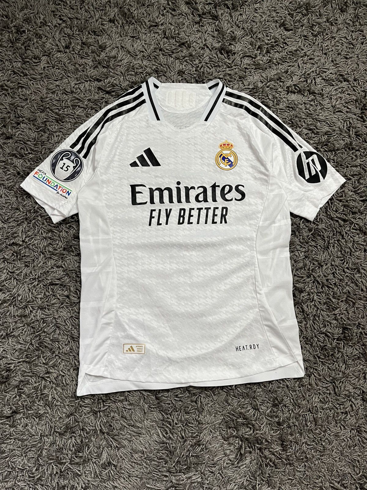 Adidas Real Madrid Mbappe #9 UCL Authentic Player Version Jersey Size US S / EU 44-46 / 1 - 2 Thumbnail