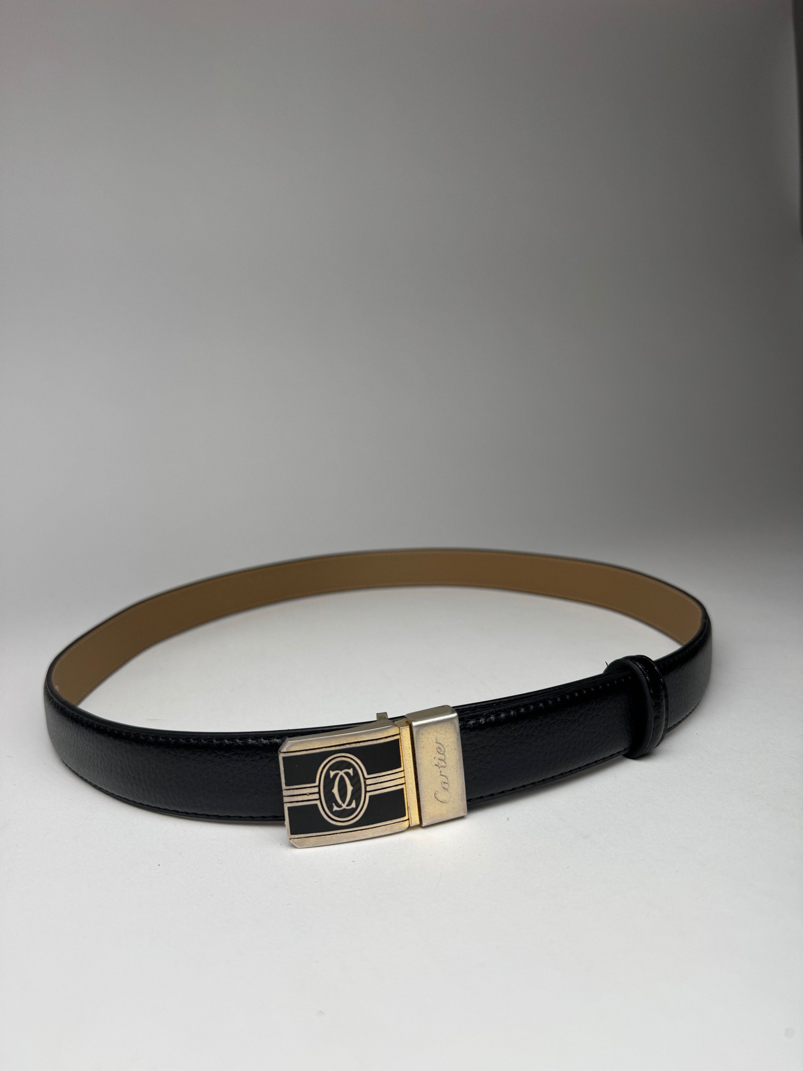 Cartier Vintage Leather Belt black Size ONE SIZE - 1 Thumbnail