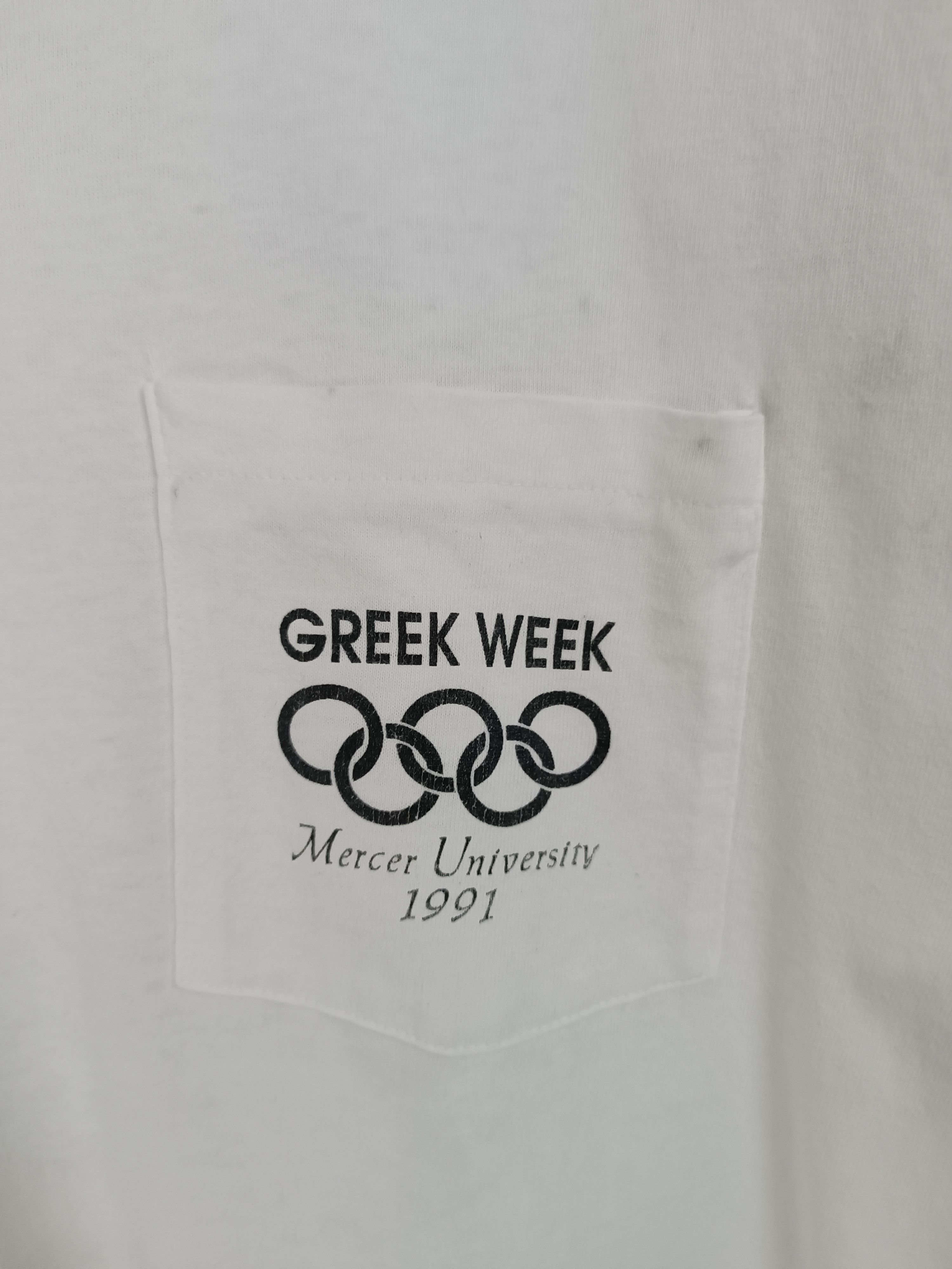 USA Olympics VINTAGE 90'S GREEK WEEK MERCER UNI OLYMPICS CAMPUS VERY RARE Size US XL / EU 56 / 4 - 9 Thumbnail
