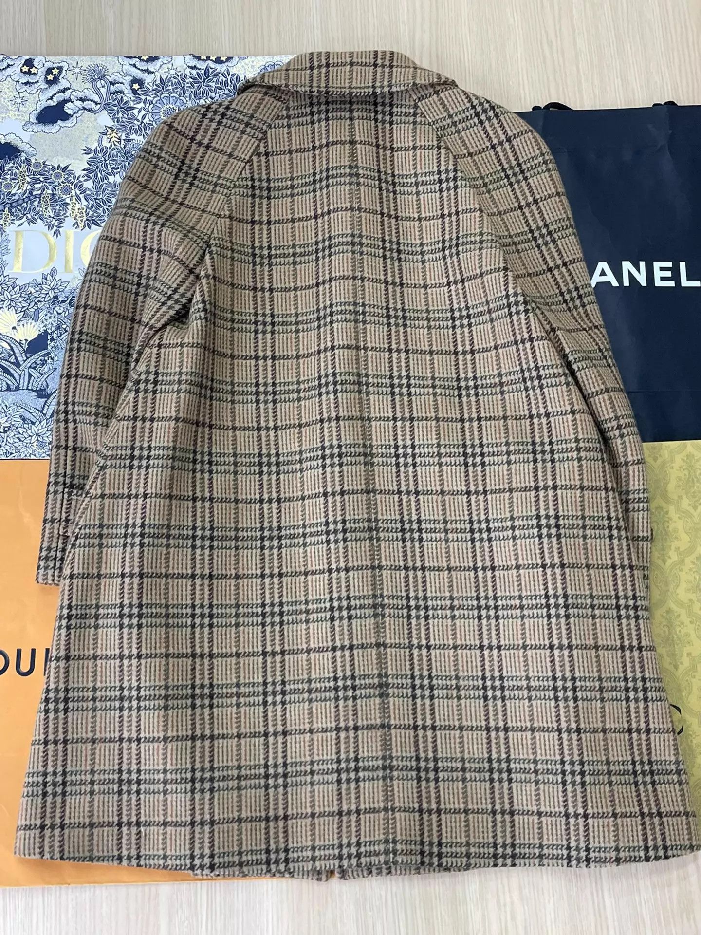 Celine Celine Doll Collar Color - Blocked Wool Check Coat 38 New Size XS / US 0-2 / IT 36-38 - 3 Thumbnail