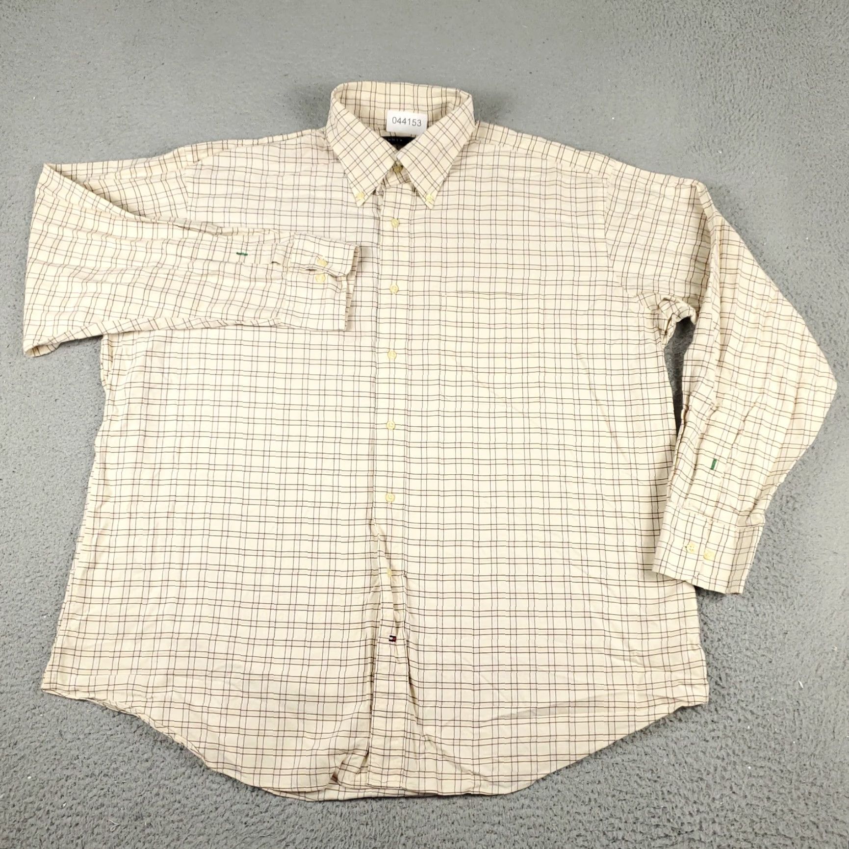 Tommy Hilfiger Tommy Hilfiger Shirt Mens XL Beige Plaid Button-Up Long Sleeve Size US XL / EU 56 / 4 - 2 Thumbnail