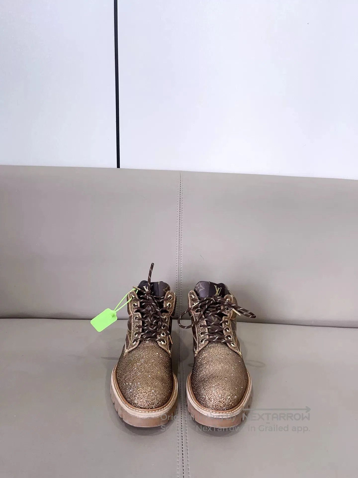 Louis Vuitton Louis Vuitton Diamond Monogram Yellow Martin Boots. Size US 8 / EU 41 - 1 Thumbnail
